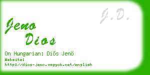 jeno dios business card